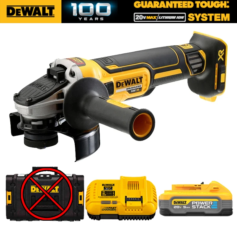 

DEWALT DCG405 Беспроводная угловая шлифовальная машина 20 в, профессиональный электроинструмент, режущий станок 125 мм, перезаряжаемая бесщеточная зеркальная