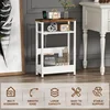 Narrow Side Table Set of 2, with Charging Station, End Table for Small Spaces, Nightstand with 2 USB Ports and 2 Outlet 5