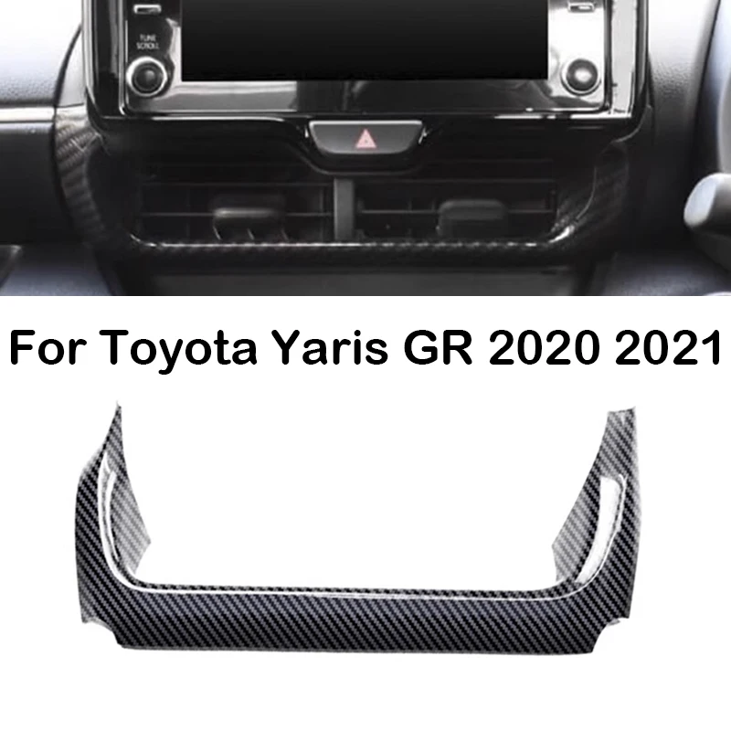 

For Toyota Yaris GR 2020 2021 Car Front Dashboard AC Vent Cover Center Air Conditions Outlet Cover Decorative Sticker Cover Trim