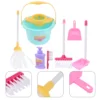 7 Pcs Cleaning Mopping Set Kids Play Toy Children Tools Pretend Toys Broom Dustpan Playthings Cosplay 3