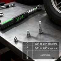 Clé dynamométrique numérique TaskStar, embout 3/8 pouces, précision de ±2 %, plage de 0 à 220 Nm / 0 à 162 ft-lbs,Kit de clé dynamométrique électrique portable avec écran LCD et adaptateurs 1/4 pouces / 1/2 pouces pour 8