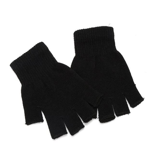 Guantes de punto para hombre, térmicos, cálidos, gruesos, de fibra de  Alpaca, sin dedos, a la moda, para montar, escribir y conducir en la  oficina, elásticos - AliExpress