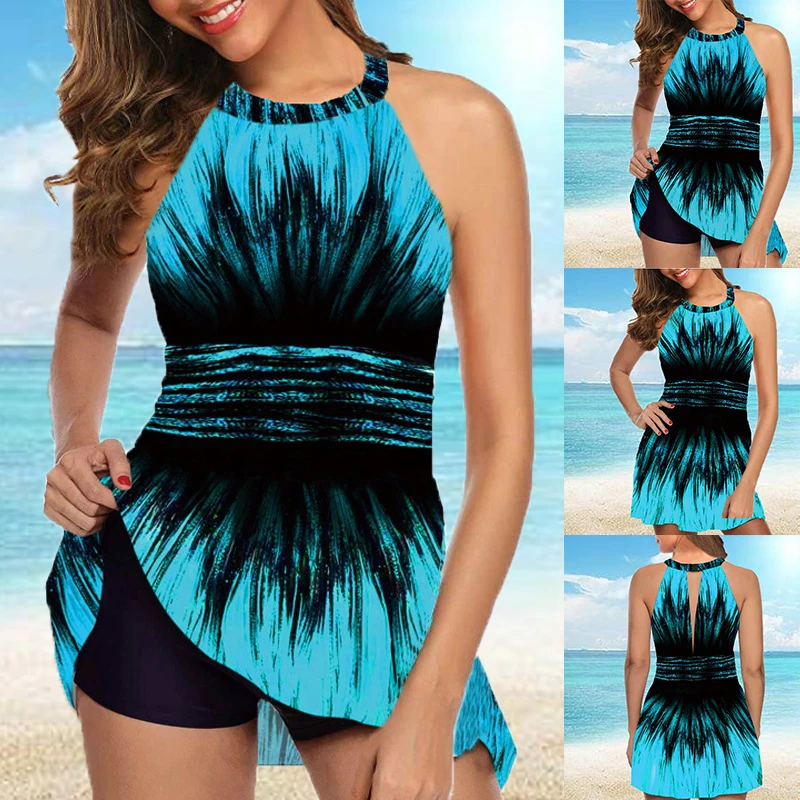 nieuwe vrouwen strandkleding vintage print bikini badmode badpak twee stukken set zomer monokini badpak tankini| | AliExpress