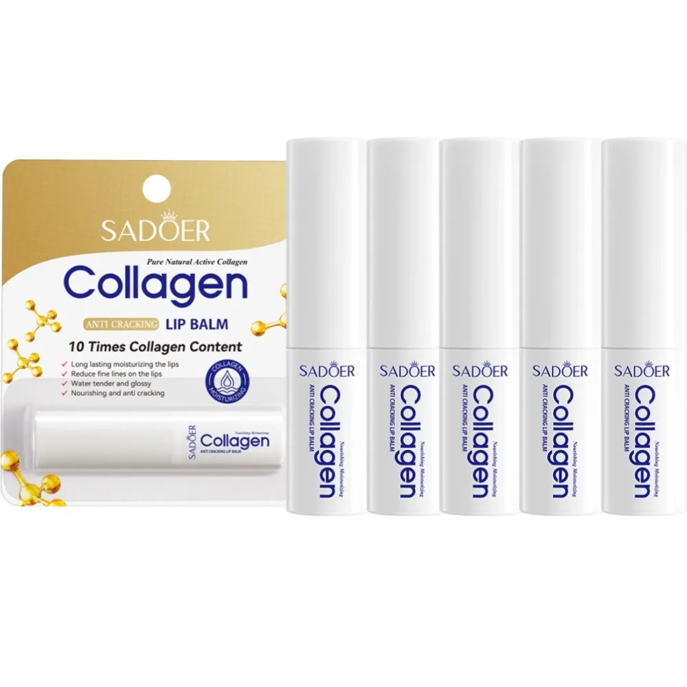Collagen Lip Balm Moisturizing nourishing anti-cracked Long-Lasting Hydration Stick Lip skin care 1/2/3/5PCS