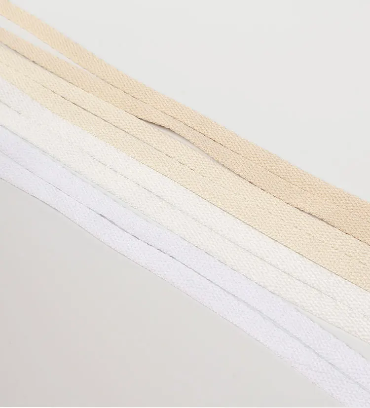 HIBERNI Offizielle flache Schnürsenkel für Nike100/120/140/160 cm reines Weiß/Beige gebrochenes Weiß Unisex Schnürsenkel Canvas Sneakers Schuhe – Detail 17