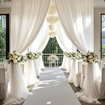 Wedding Arch Mesh Curtain 1