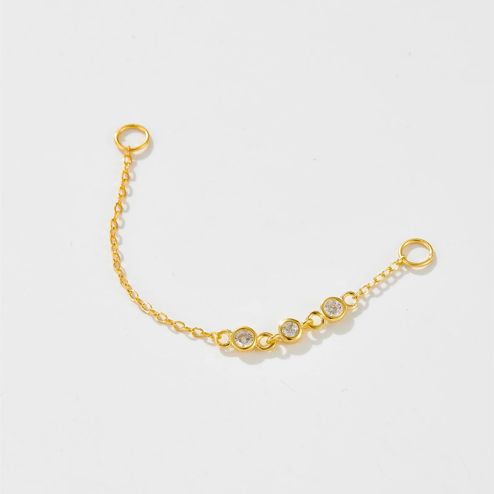 ANDYWEN 925 Sterling Silver 5.5cm 6cm Spare Parts Chains For Stud Earring Piercing Hoops Drop Earring Women Fine Jewelry Gift 3