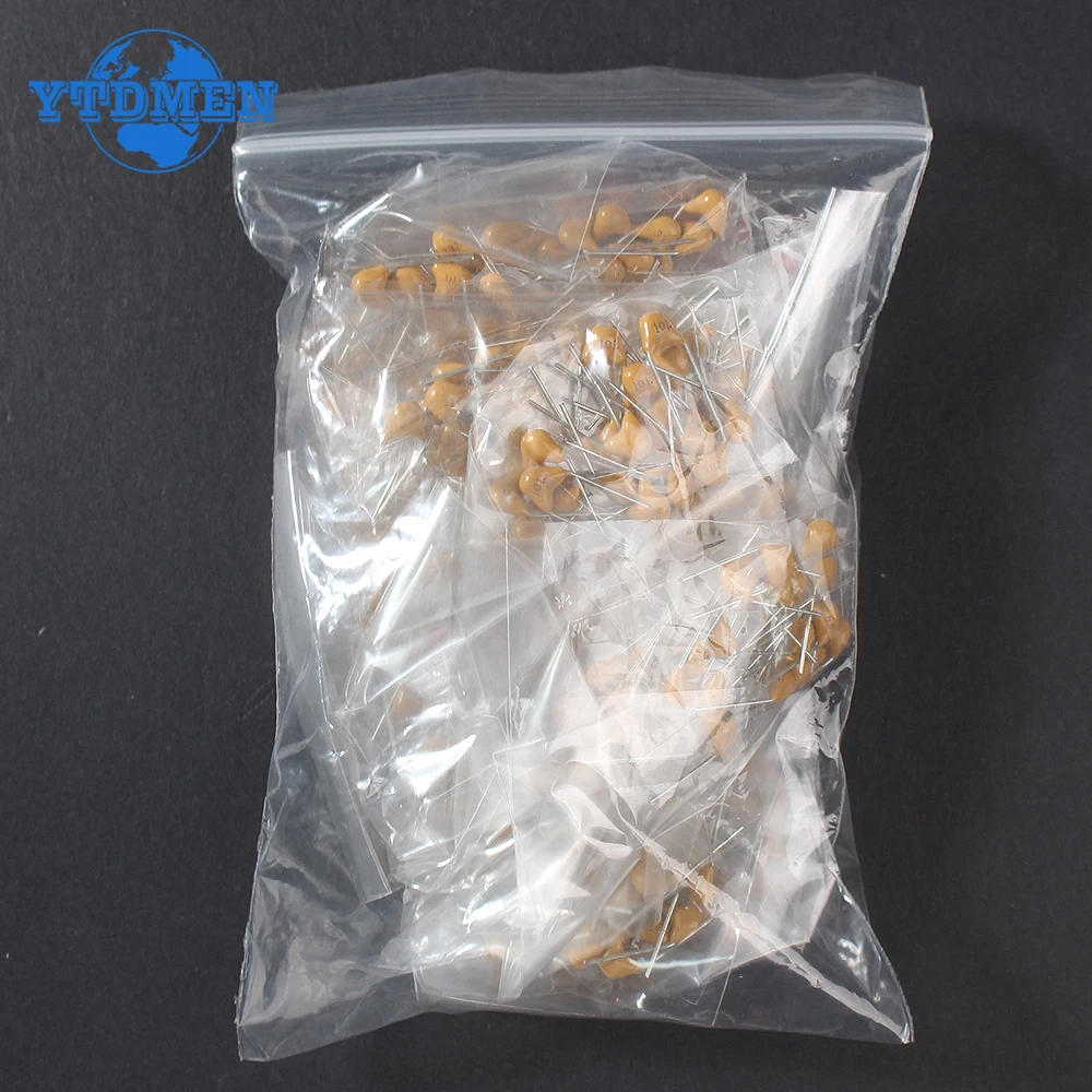 360pcs 50V Monolithic Ceramic Capacitor kit 5pF~820pF 18 Values *20pcs Miniature Capacitors Assorted Set Pack