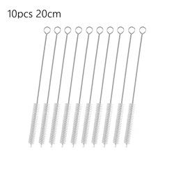 10-Piece Stainless Steel Straw and Bottle Cleaning Brush Set - Multi-Size Cleaner Brushes for Straws, Bottles, and Tubes (10pcs 20cm)