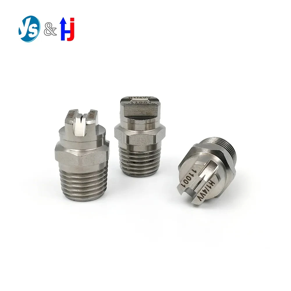 SS304 Vee Flat Fan Spray Jet Nozzle Industrial Factory Cleaning Dust Removal Nozzle Washing 11001 9502 8003 6504 1/8 