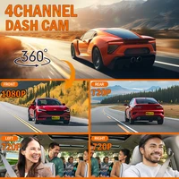 Dashcam for cars 4 Channel Black Box WiFi Driving Camera FHD 1080P Night Vision Loop Recording add Hardwire kit car accessories - Image 2