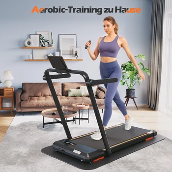 Tapis roulant Devoko pieghevole per la casa con supporti per le braccia, tapis roulant elettrico per app da 2,5 HP fino a 12 km/h e tappetino da passeggio
