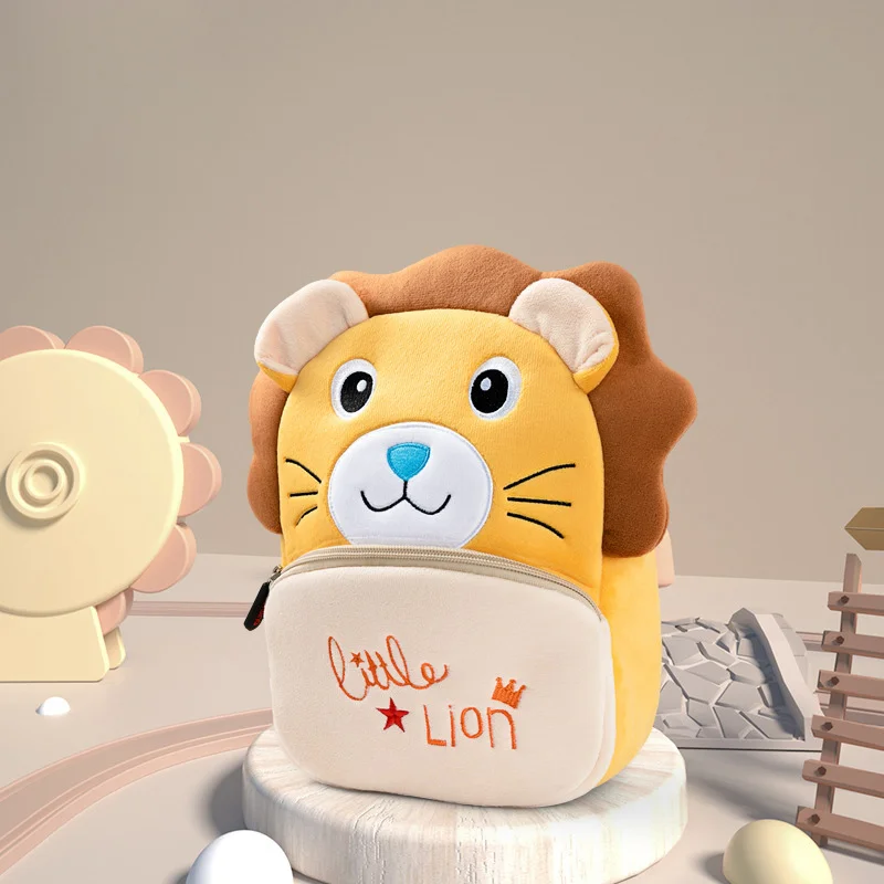 

Fashion 3D Cartoon Lion School Backpacks for Boys Kindergarten Kids School Bags Children Plush Toddler Backpack Mochila Escolar