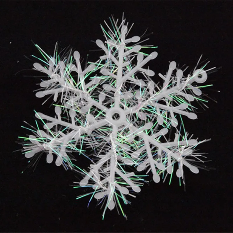 

Wedding Decoration Christmas Artificial Snowflake Plastic Fake Snow Christmas Tree Home Living Hanging Ornaments Accessories