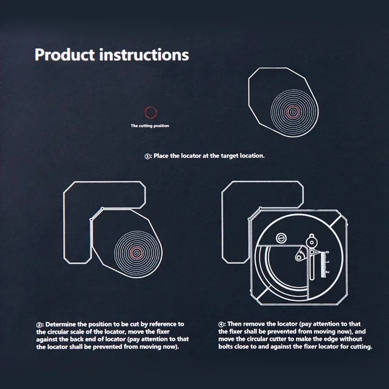 Circular Cutter Locator Craft Tool Kit For Diy Projects
