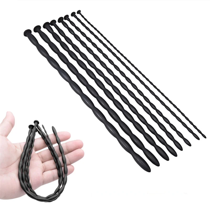 Dilatateur de cathéter urétral en Silicone, Stimulation des yeux de cheval, Masturbation, jeu pour adultes, jouets sexuels pour hommes, prise sonore Gay_voghion.com