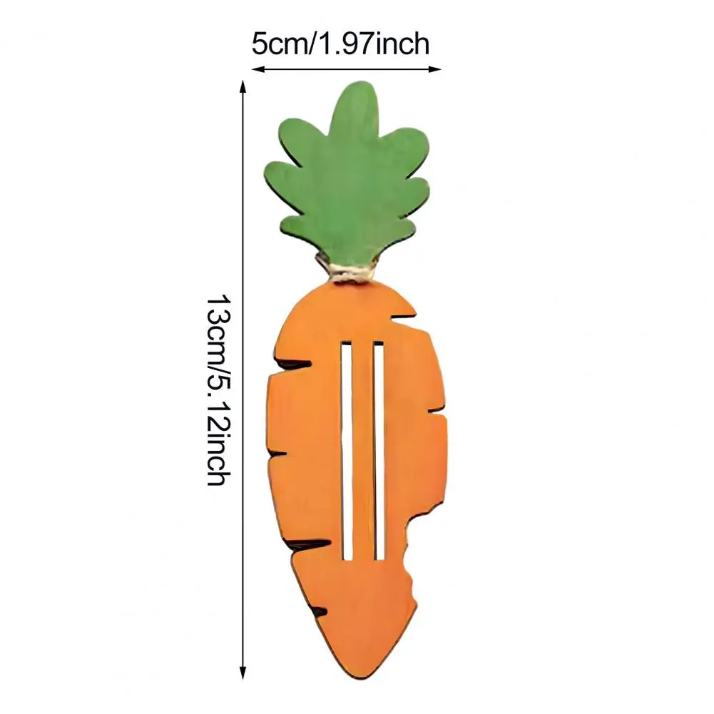 Easter Money Holder Wooden Bunny Carrot Shape Cash Holder Easter Gift Card for Cash Gift Basket Stuffers Party Dec