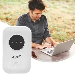 High - Speed Portable 4G LTE Wireless Router with SIM Card Slot and 3600mAh Battery (High Quality - White)