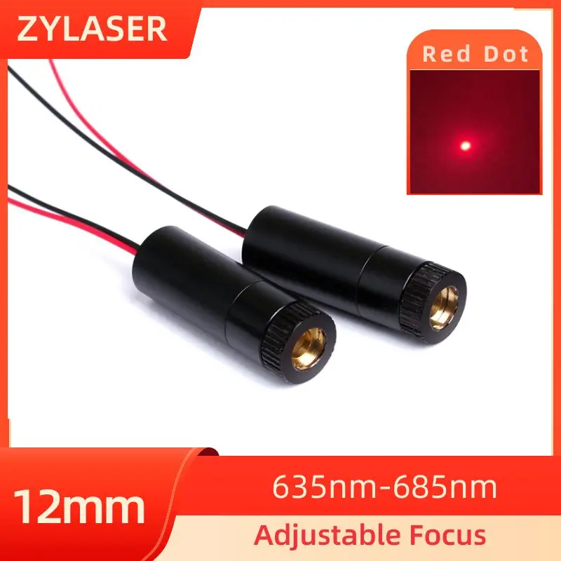 

D12mm Focusable 635nm 650nm 670nm 685nm Red Dot 1mW 5mW 10mW 30mW 50mW 100mW Laser Diode Module Industrial Grade ACC Driver