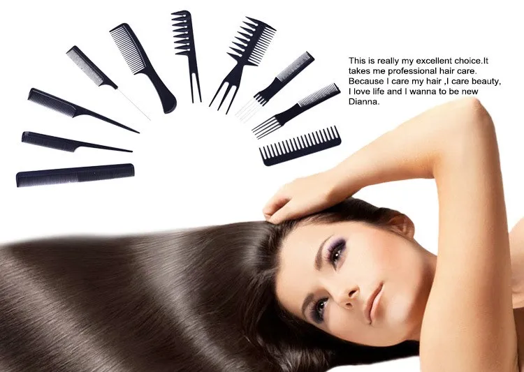 Esencial Conjunto De Peines De Maquillaje Negros