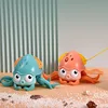 Baby Bath Toys Kids Octopus Clockwork Rope Pulled Crawl Land Water Toys Dragging Walking Toy Swimming Water Toys Kids Gift 2