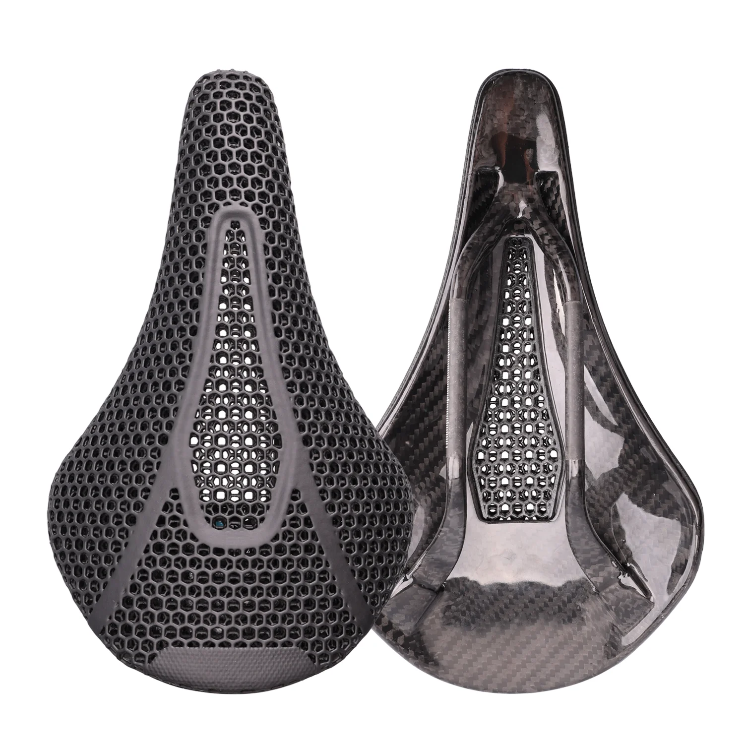 3Dプリント フルカーボンサドル ロードバイク 3Dプリント製フルカーボンファイバー自転車サドル - 145mm 168g 7*9