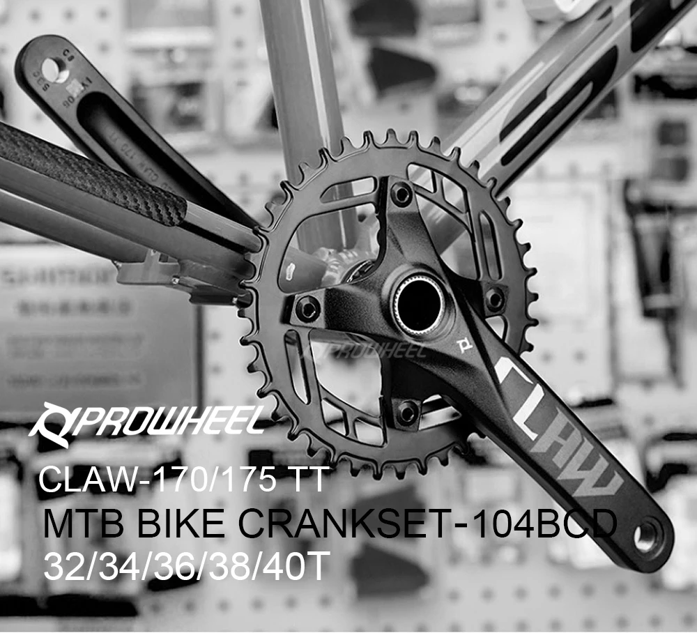 Description Picture 3 of itemProwheel CLAW MTB Crankset 104BCD 170/175MM Round Hole Crank Arms for Bicycle Connecting Rods System 32/34/36/38/40T Chainrings