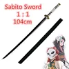 PU Sword Weapon  Cosplay Sabito Sword Katana Ninja Knife Espada Prop Toy For Teen 1