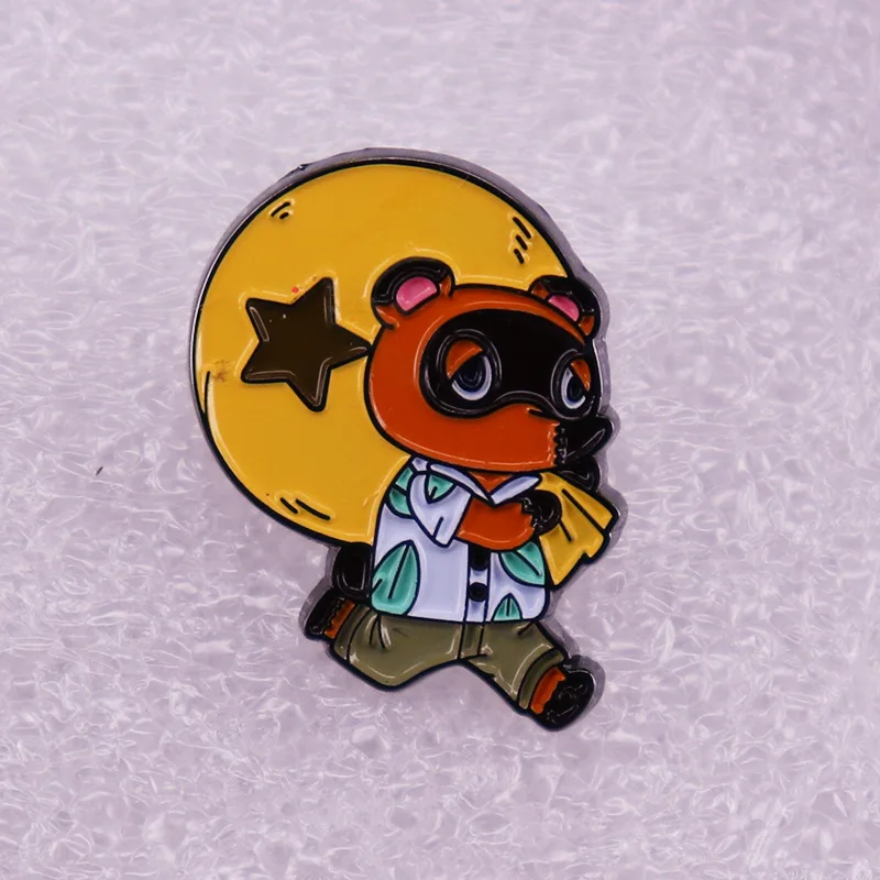 Animal Crossing New Horizons Tom Nook Smalto Pin Cute Raccoon Spille Gifts