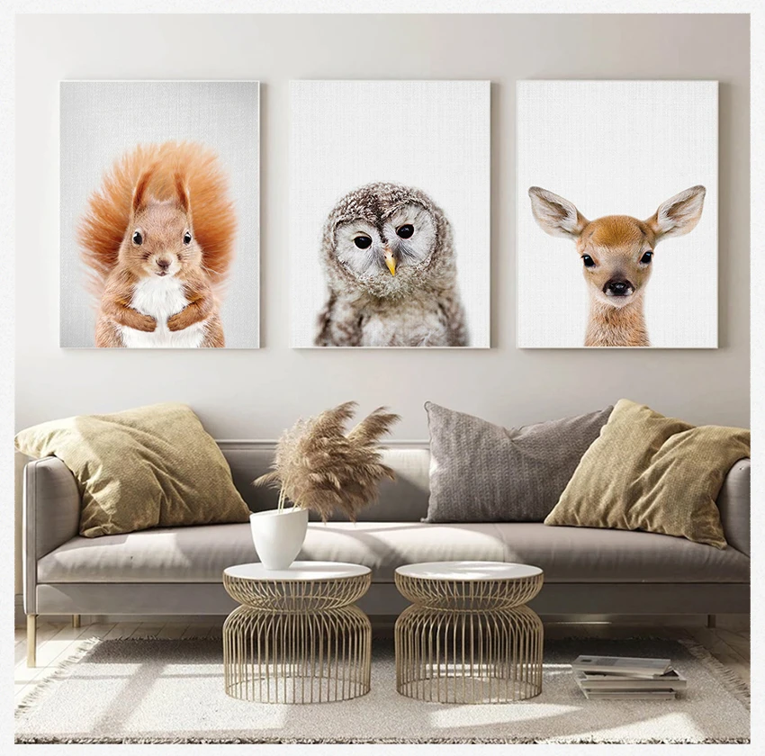 Baby Animals Poster Bedroom Kids Posters Baby Room Animal Kids