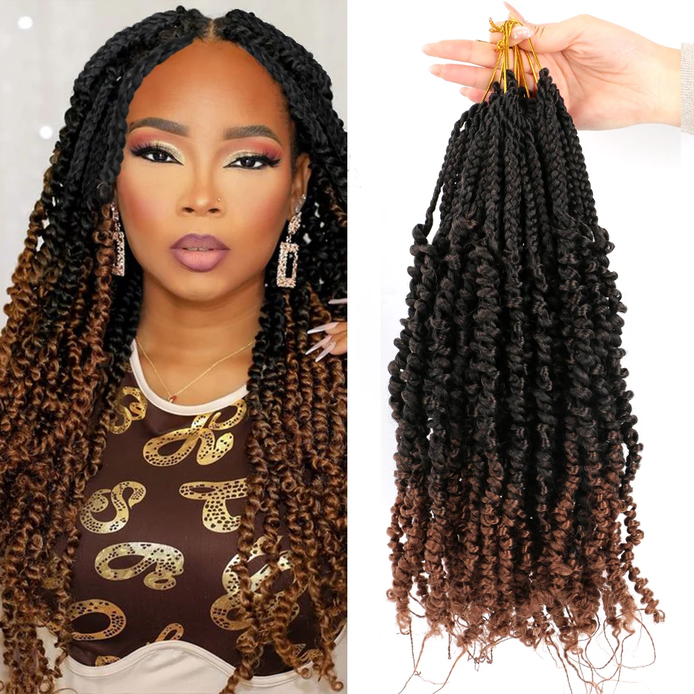 

Dairess Water Wave Passion Twist Crochet Braids 16 Inch Pre-twisted Passion Twist Crochet Hair Synthetic Box Hair Extension