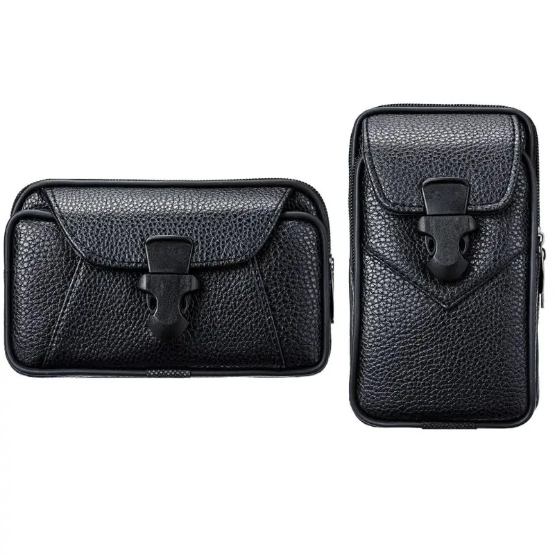 

Men Vintage PU Leather Waist Bag Phone Sport Belt Hip Belt Loop Holster Wallet Carry for Case Purse