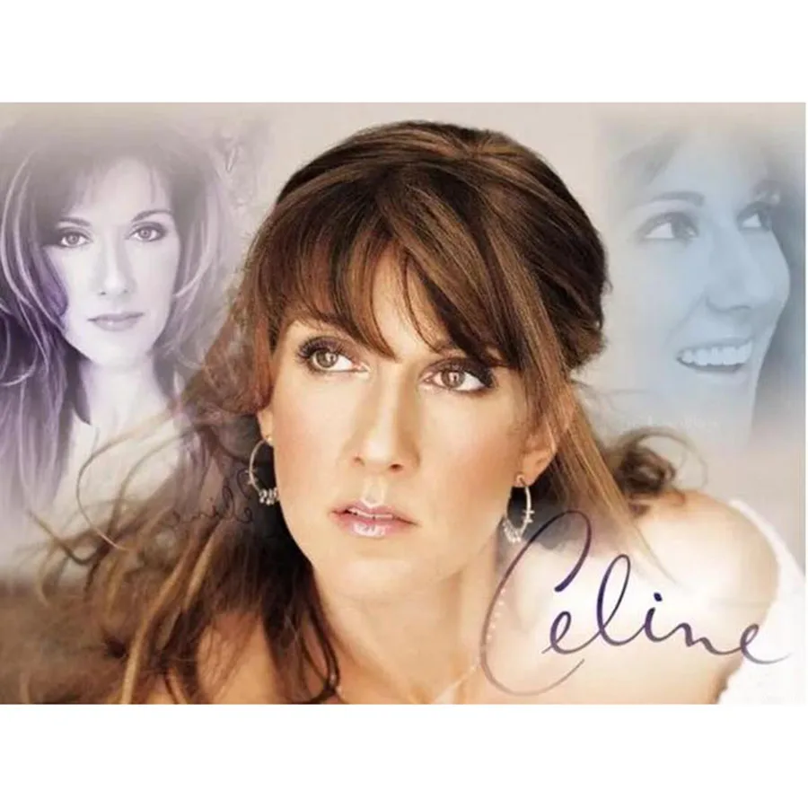 Cantante Di Talento Celine Dion Pittura Diamante Mosaico Ricamo Ritratto Pieno Piazza Trapani Punto Croce Regalo Fatto A Mano Decorazioni Per La Casa