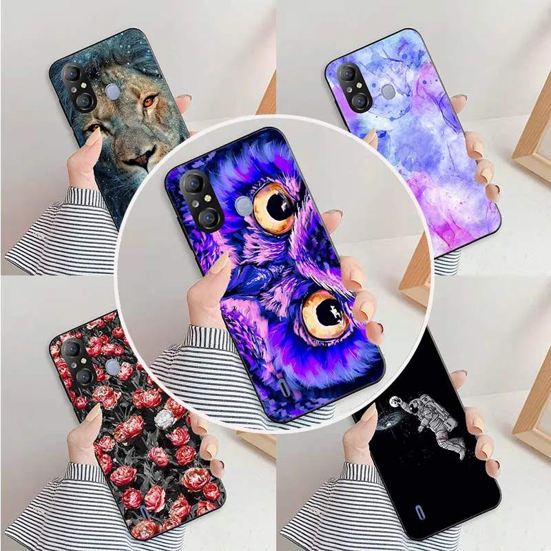 Per Itel A58 A49 Custodia Cover Posteriore In Silicone Custodia Per Telefono Per Custodie Itel A58 Pro A49 A 49 Paraurti Funda Black Tpu Coques