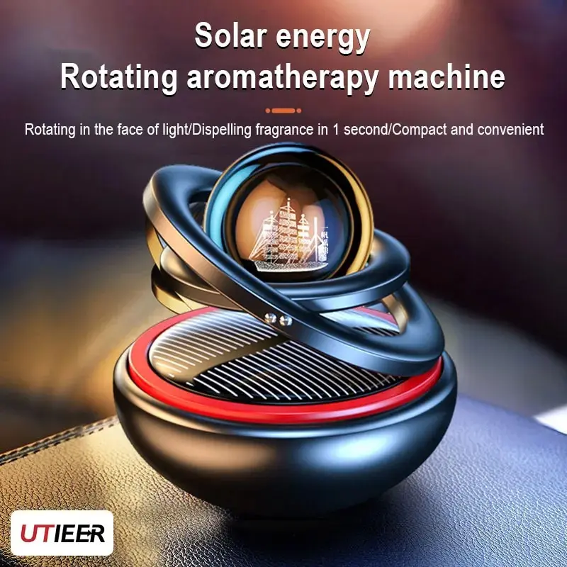 Solar-Automatic-Rotation-Car-Aromatherapy-Locomotive-Interior ...