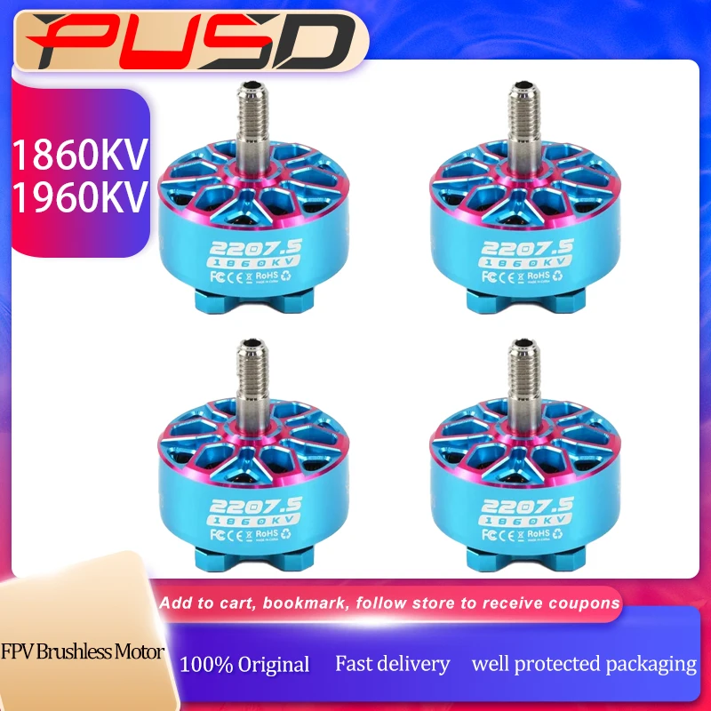 FPV Brushless Motor AXISFLYING BANDO 2207 1860KV 2207.5 1960KV 6S Lipo 5mm Output Shaft For 5inch Freestyle Cinema Drones Parts