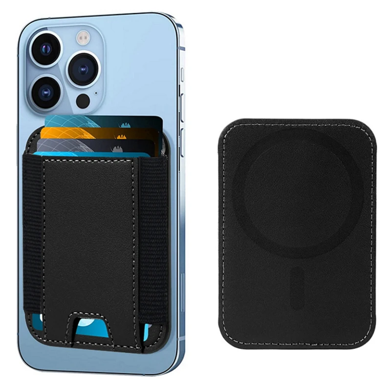 ForMagsafeElasticityLeatherWalletCardHolderCaseForAppleiPhone