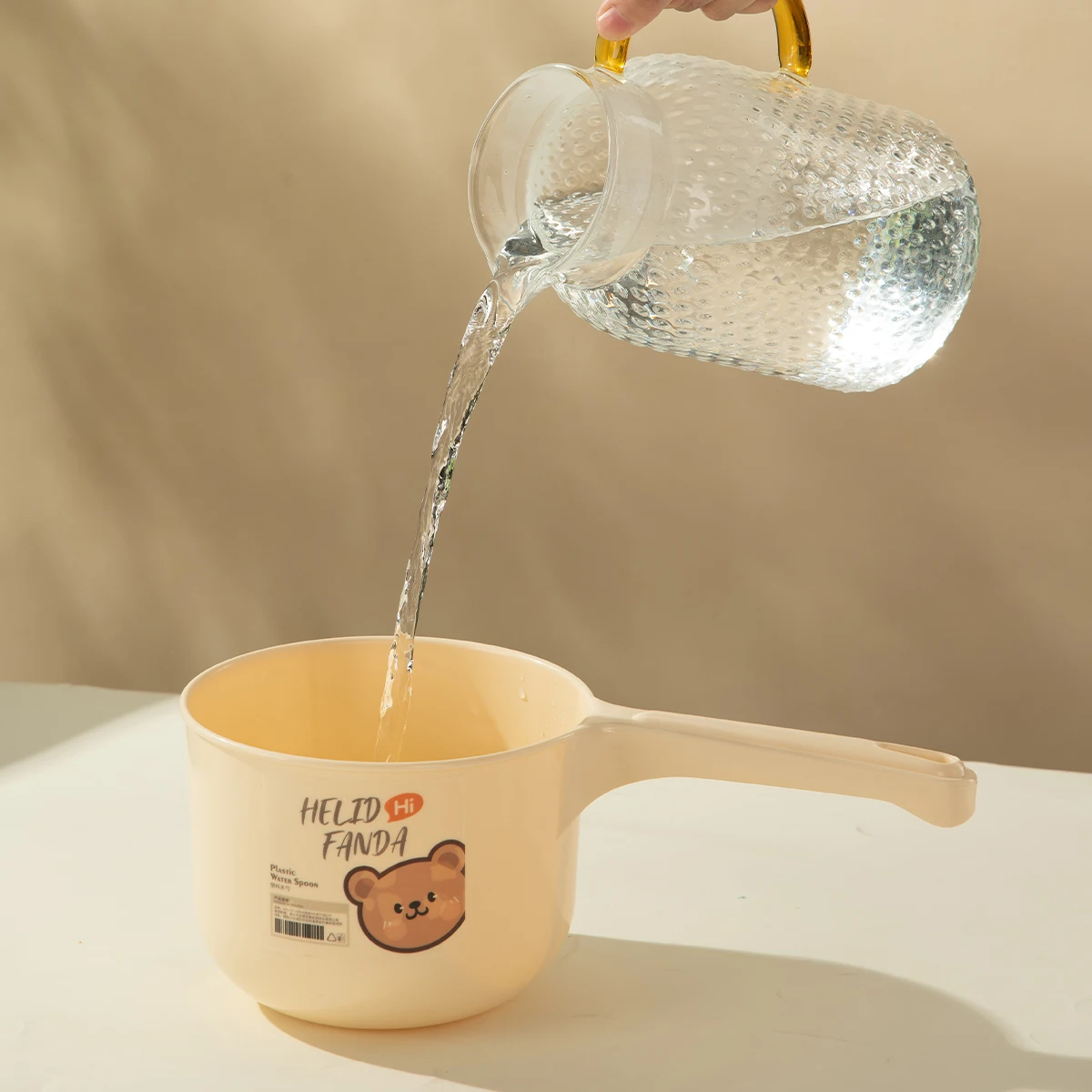 Plastic Water Ladle WORTHBUY Kitchen Thickened Water Dipper Long Handle Spoon Multifunctional Large Capacity Scoop