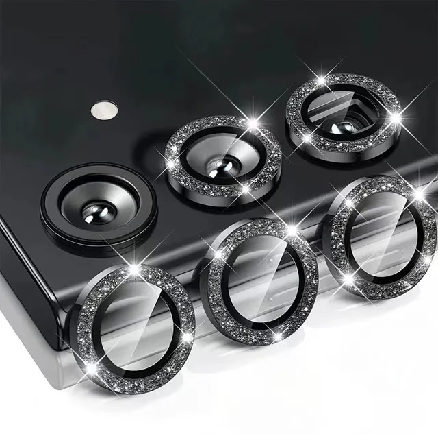 3-Piece Glitter Camera Lens Tempered Glass Protector