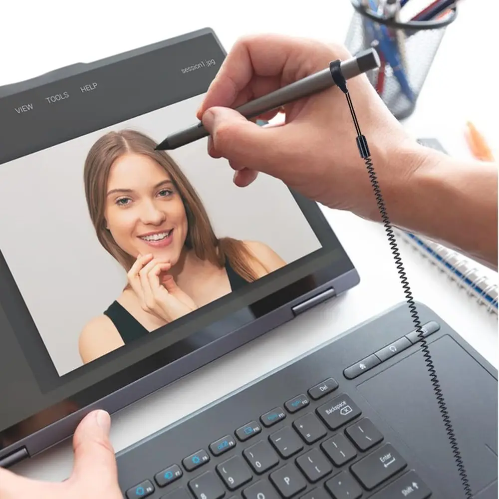 5pcs 전문가용 개폐식 펜 끈 분실 방지 40cm 길이 펜 끈 탄성 펜 홀더 사무실용