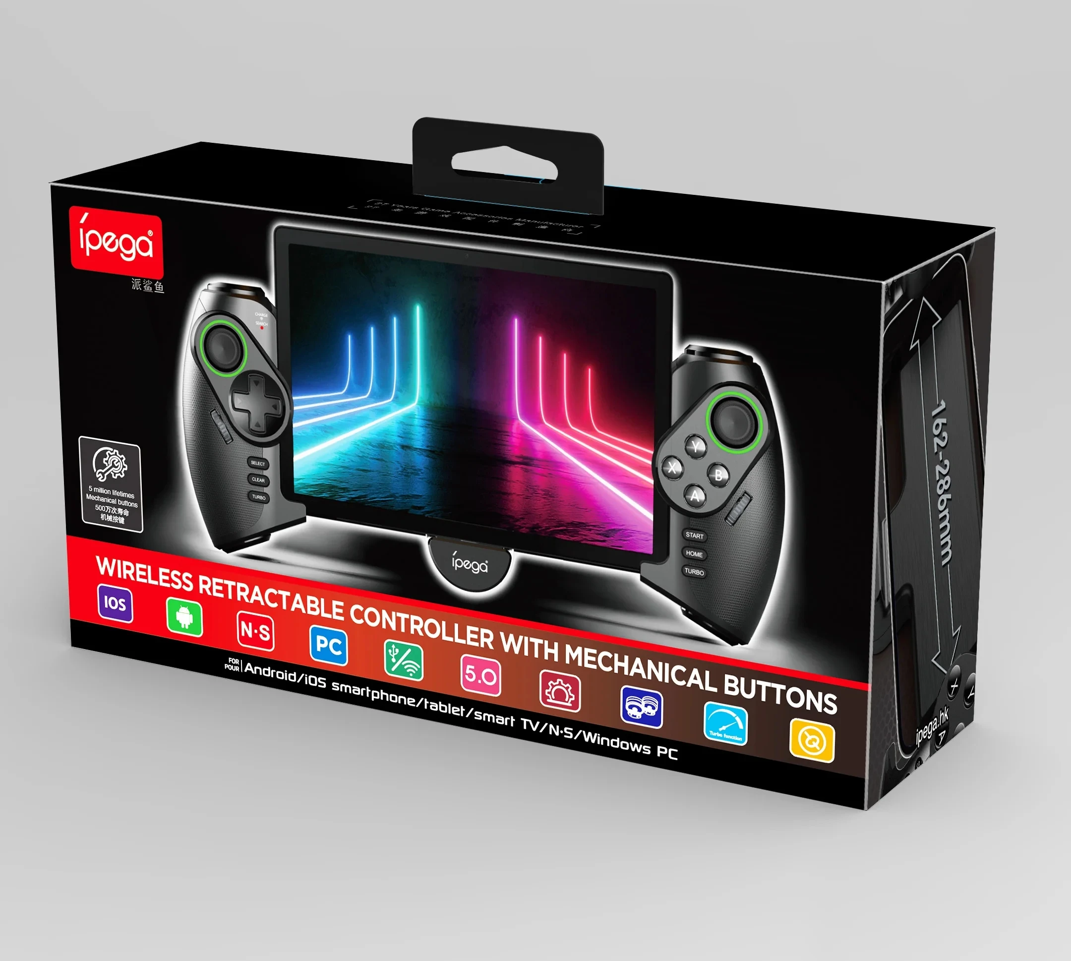 9777SH Bluetooth Gamepad For Nintendo Switch Android iOS iPad PC With RGB Light Linear Vibration Stretchable Controller