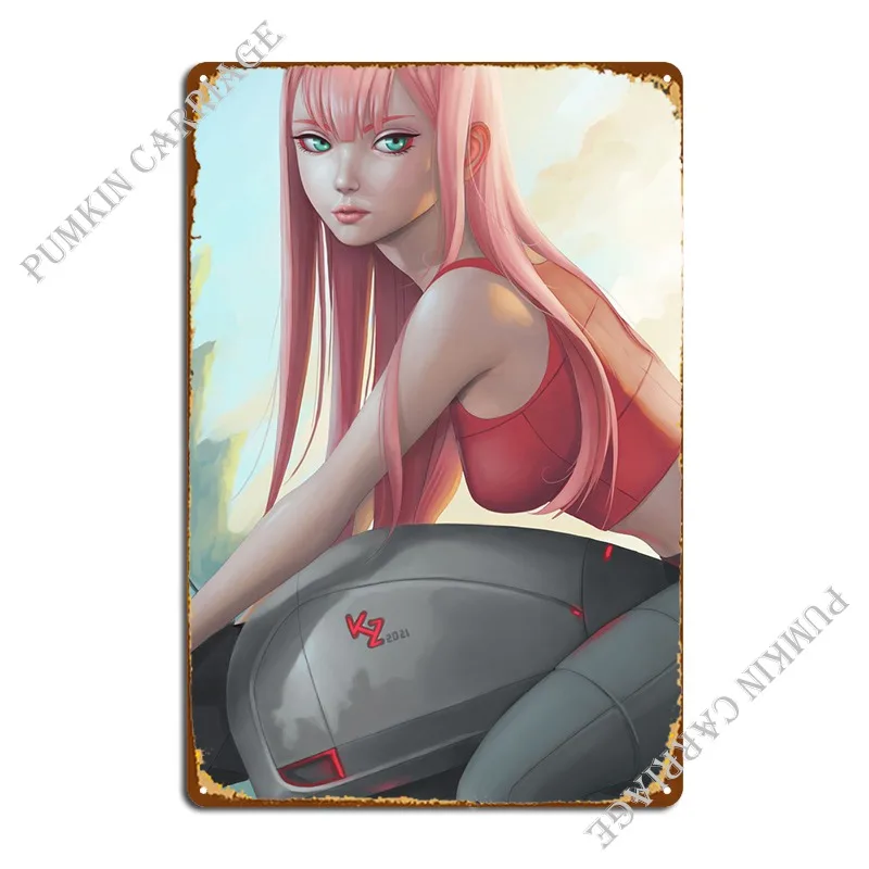 Zero Two Metal Sign Retro Garage Bar Garage Tin Sign Poster