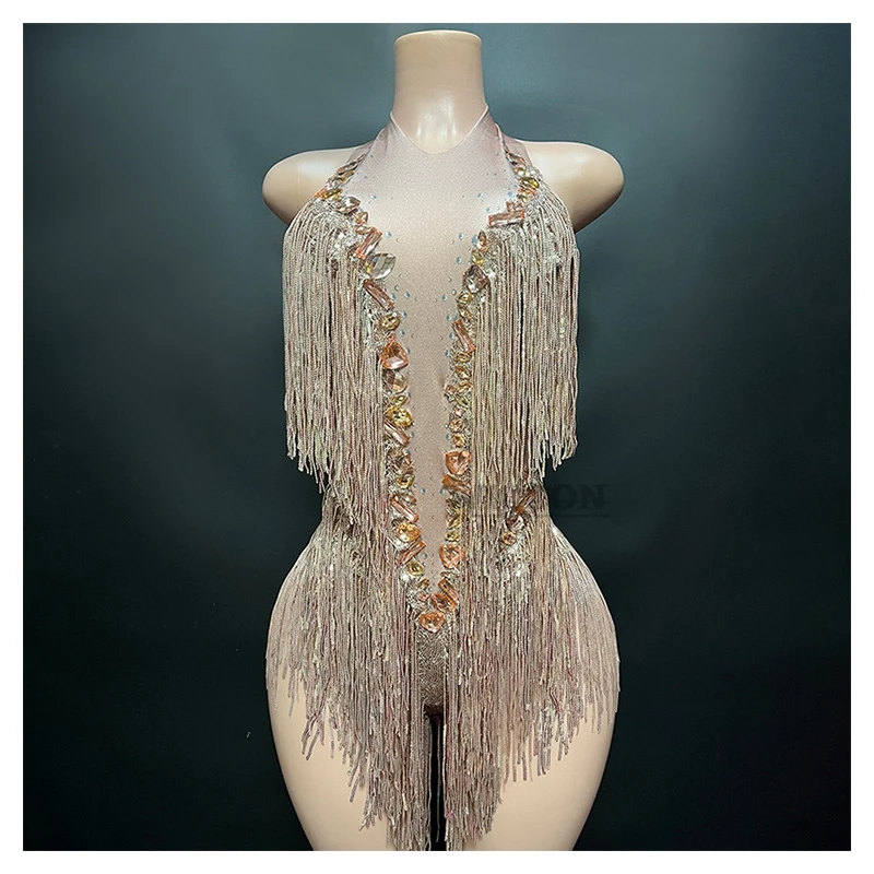 

Latin Dresses For Women Latin Dance Skirt Tango Salsa Gogo Dance Costume Sexy Sparkling Diamonds Fringe Jumpsuit Tassel Dress