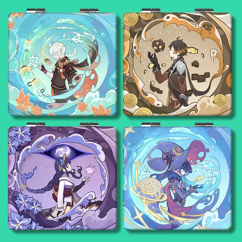 

Genshin Impact Summertime Odyssey Dream Bubble Vanity Mirror Cosmetic Magnifying Make Up Mirror for Travel Home Office Mirrors