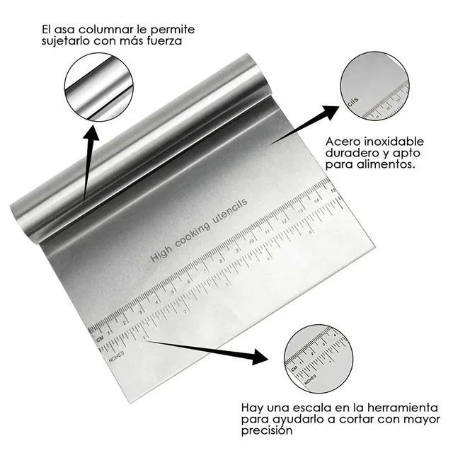 Stainless Steel Dough Scraper & Pizza Cutter 2