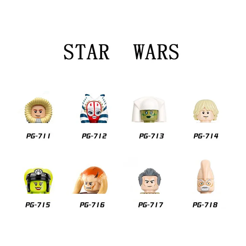 

PG8051 Building Blocks Han Solo Luke Skywalker Wilhuff Tarkin Oola Mini Robot Figure Toy Bricks Assembling Doll Present PG716