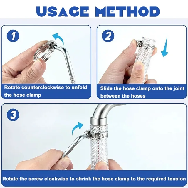 Adjustable Stainless Steel Screw Band Hose Clamps 1