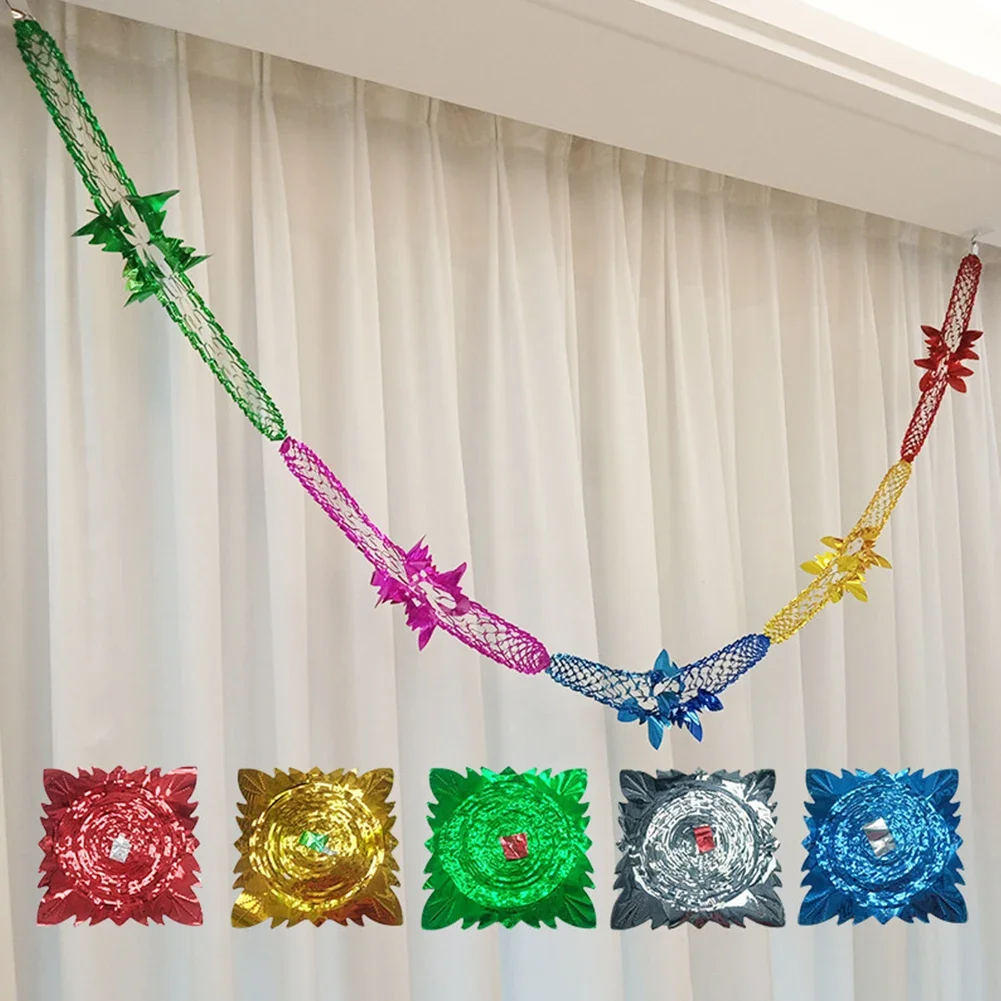 Metallic Foil Christmas Garland for Ceiling Decor