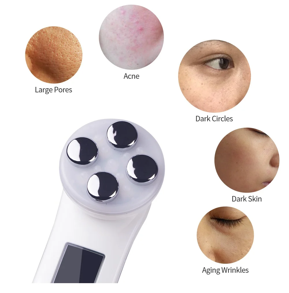 5-IN-1 RF EMS Electroporation Radio Frequency LED Photon Beauty Device Skin Lifting Tighten Anti-Wrinkle Skin Care Face Massager