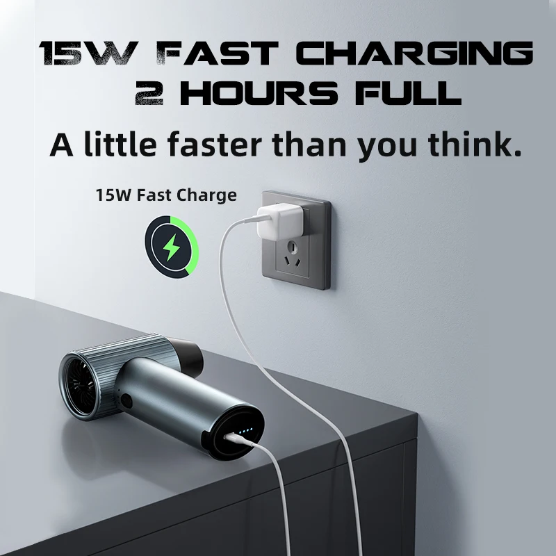 X7 Mini Turbo Jet Fan 40mm Brushless Motor Handheld Duct Turbo Jet Fan 500g Thrust Violent Turbo Fan Car Air Blower